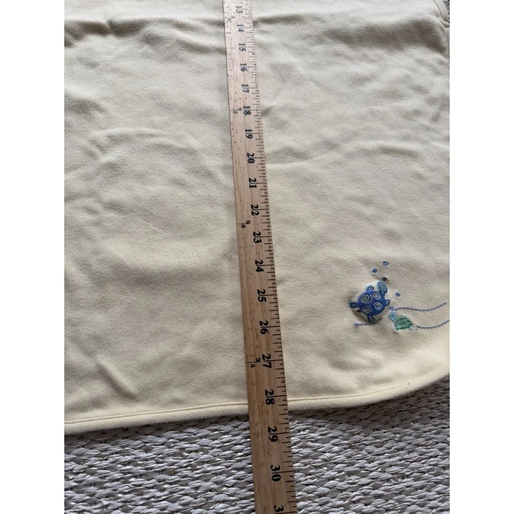 Vintage‎ Carters 90's Y2K Yellow Baby Blanket Wrap Swaddler Duck Print